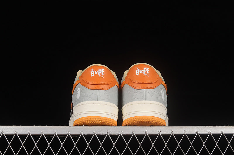 A Bathing Ape Bape Sta Low Grey Orange