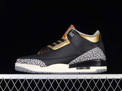 Jordan 3 Retro Black Cement Gold