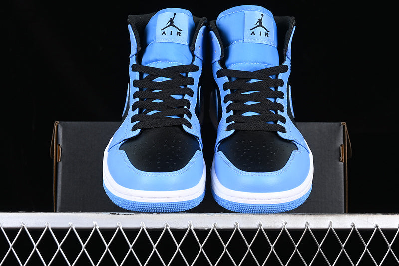 Jordan 1 Mid University Blue Black