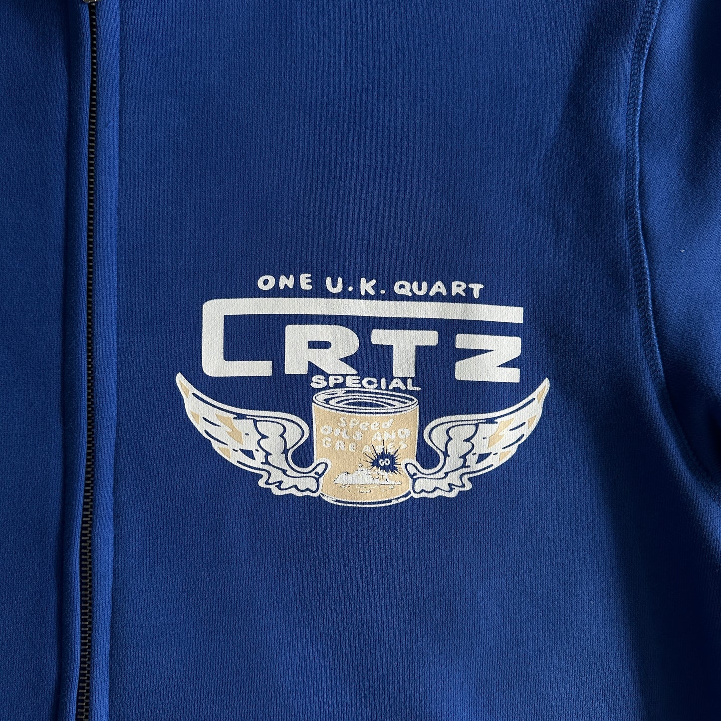 Corteiz Gasolina Double Zip Hoodie Royal Blue