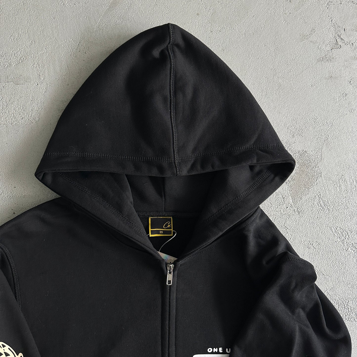 Corteiz Gasolina Double Zip Hoodie Black