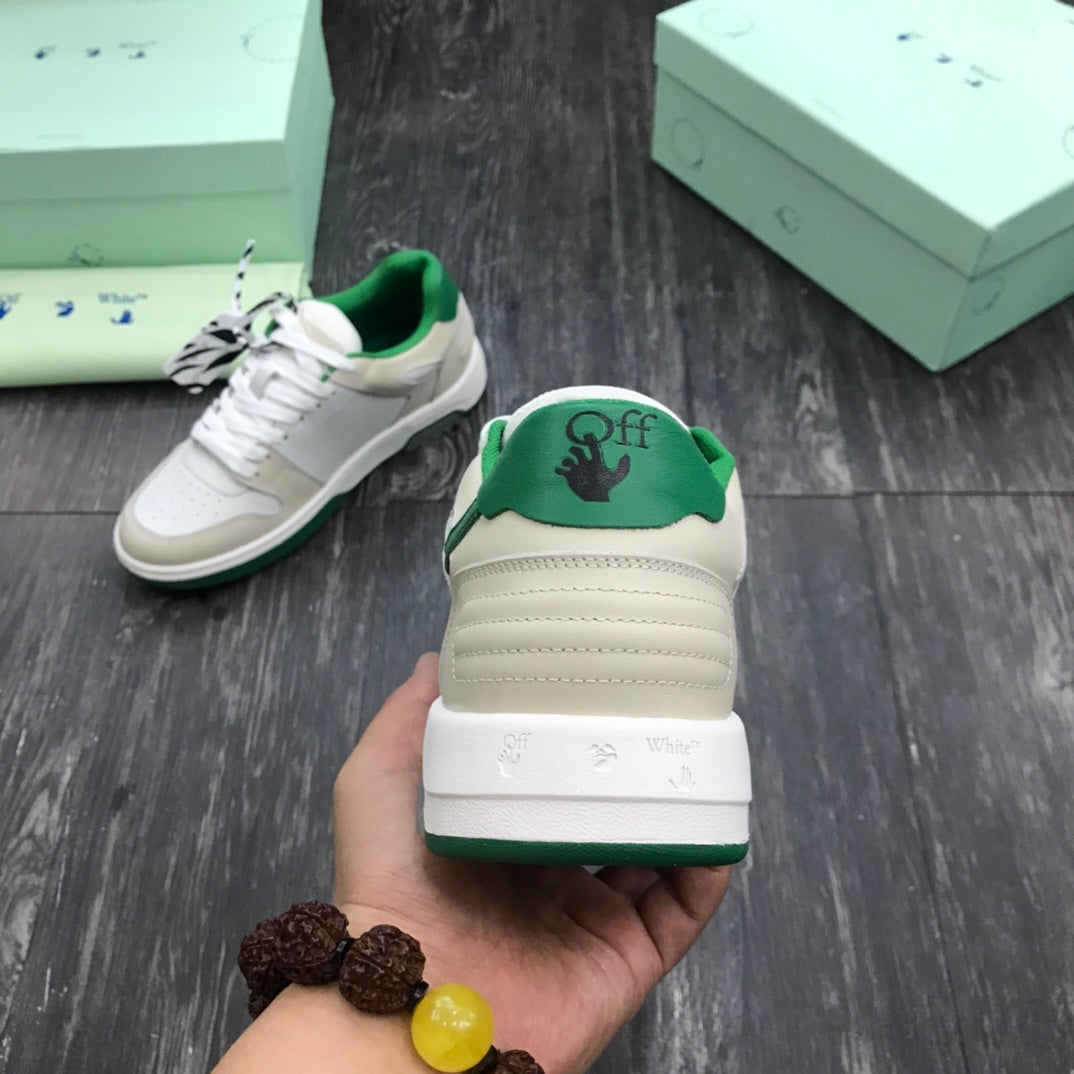 Off-White Out Of Office OOO Low Tops White Green