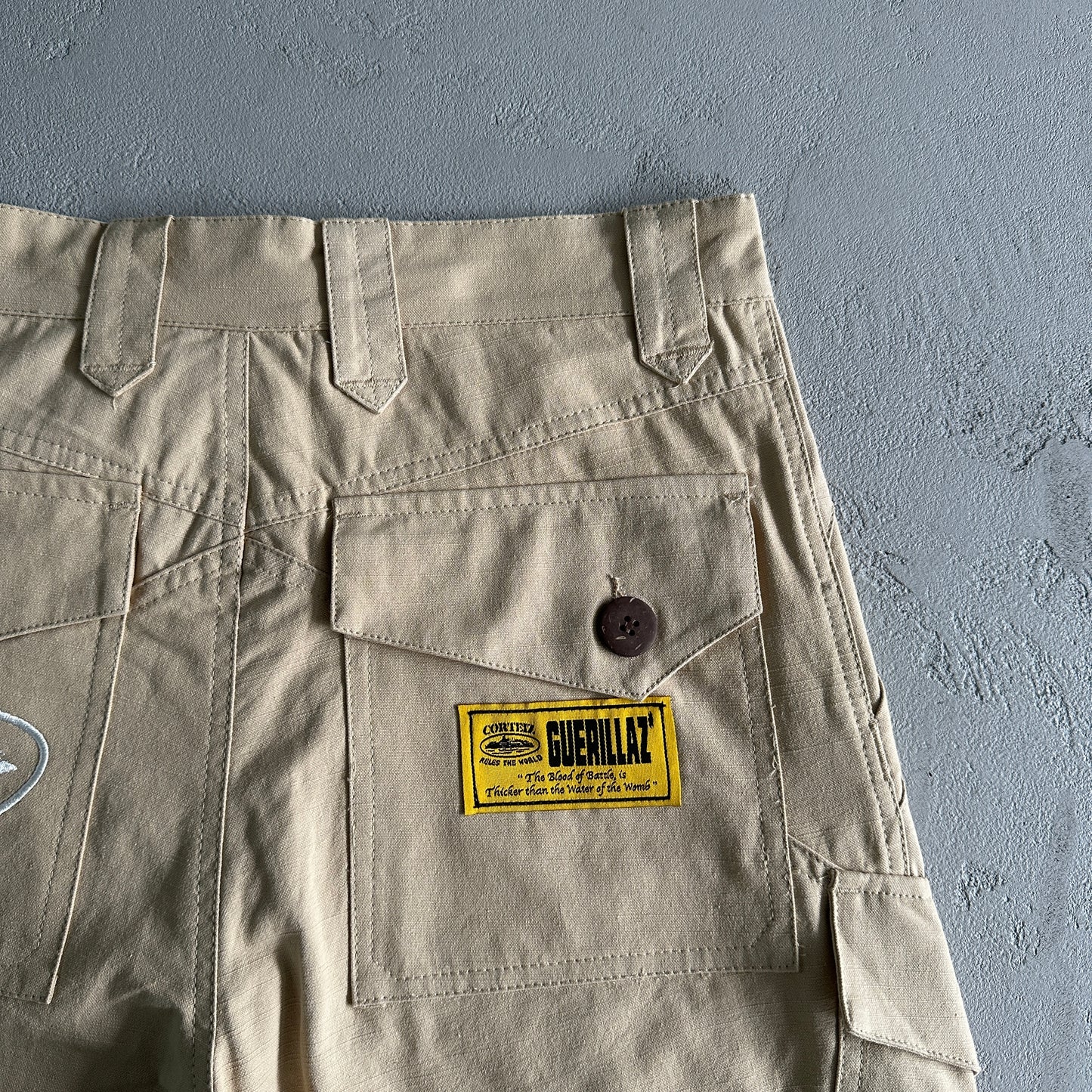 Corteiz Storm Cargo Shorts Beige