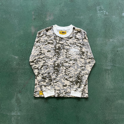 Corteiz Alcatraz Insignia Waffle Longsleeve Digi Camo