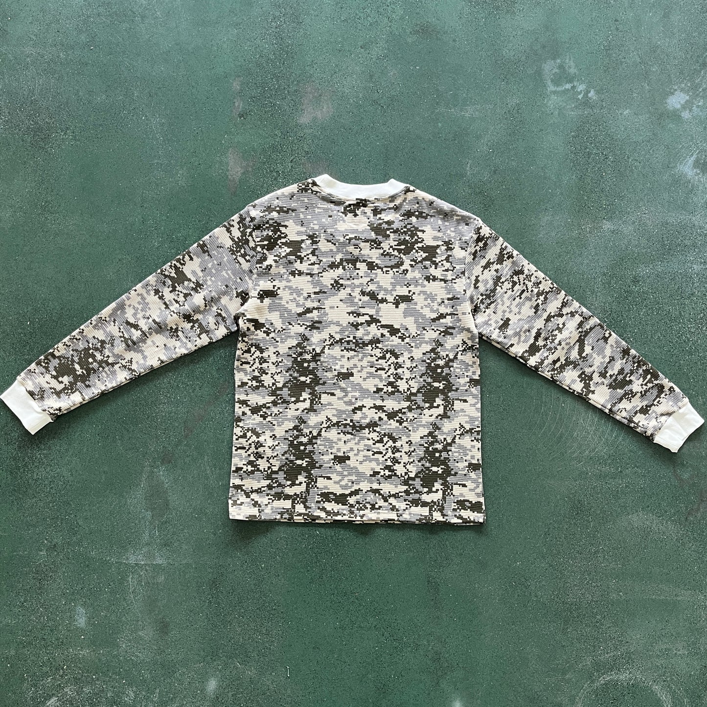 Corteiz Alcatraz Insignia Waffle Longsleeve Digi Camo