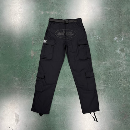 Corteiz Guerillaz Cargo Pants Triple Black