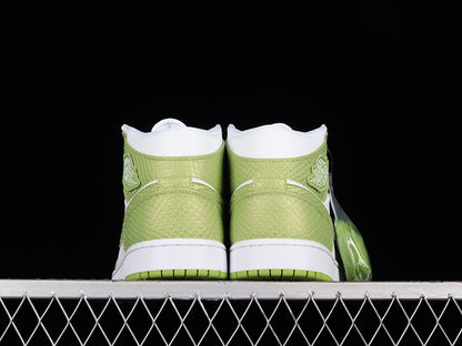 Jordan 1 Mid Green Python