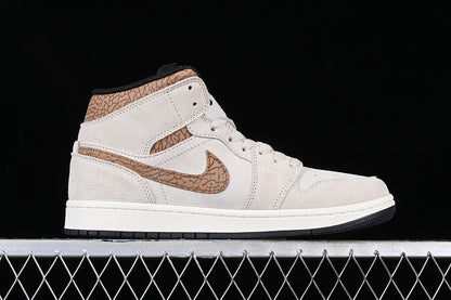 Jordan 1 Mid Brown Elephant