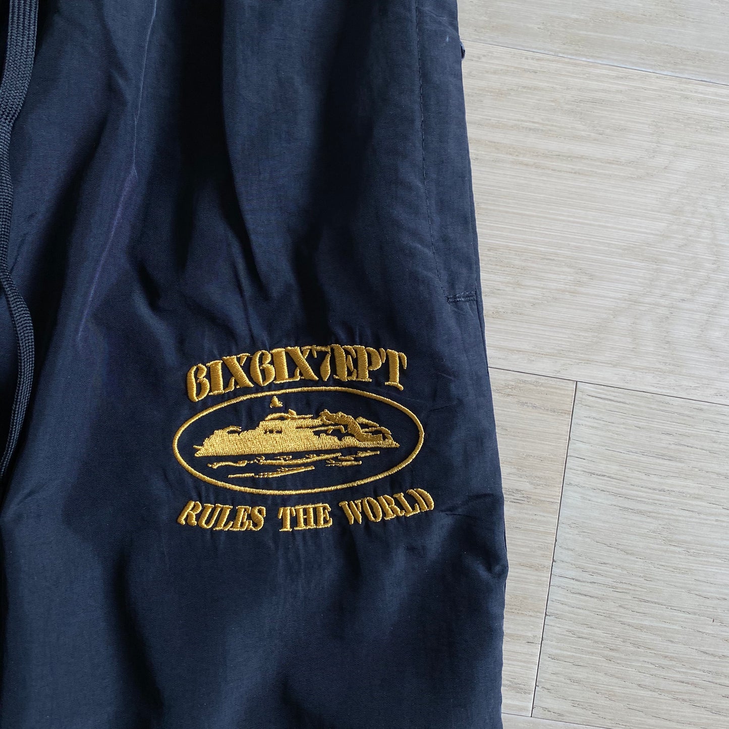 Corteiz x 667Ekip Shukushuku Track Pants Black Gold