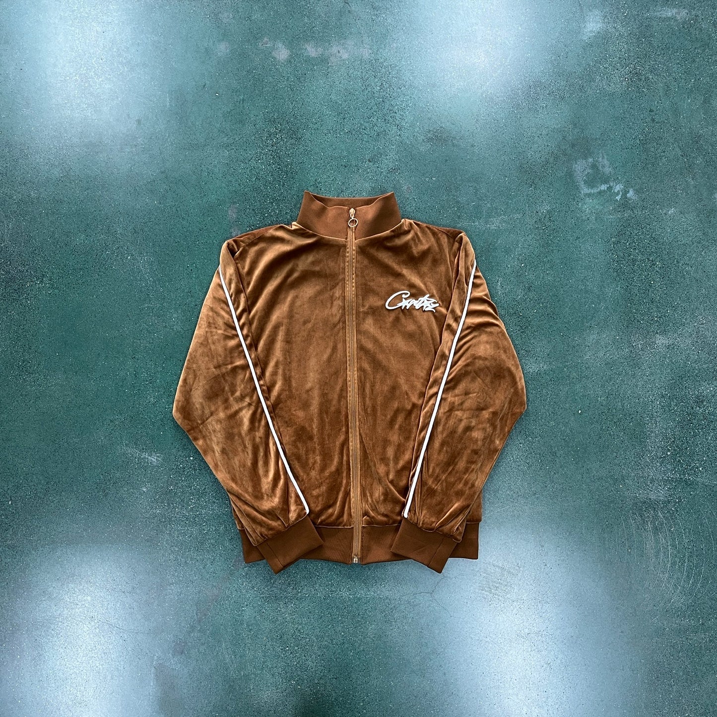 Corteiz VVS Velour Jacket Brown