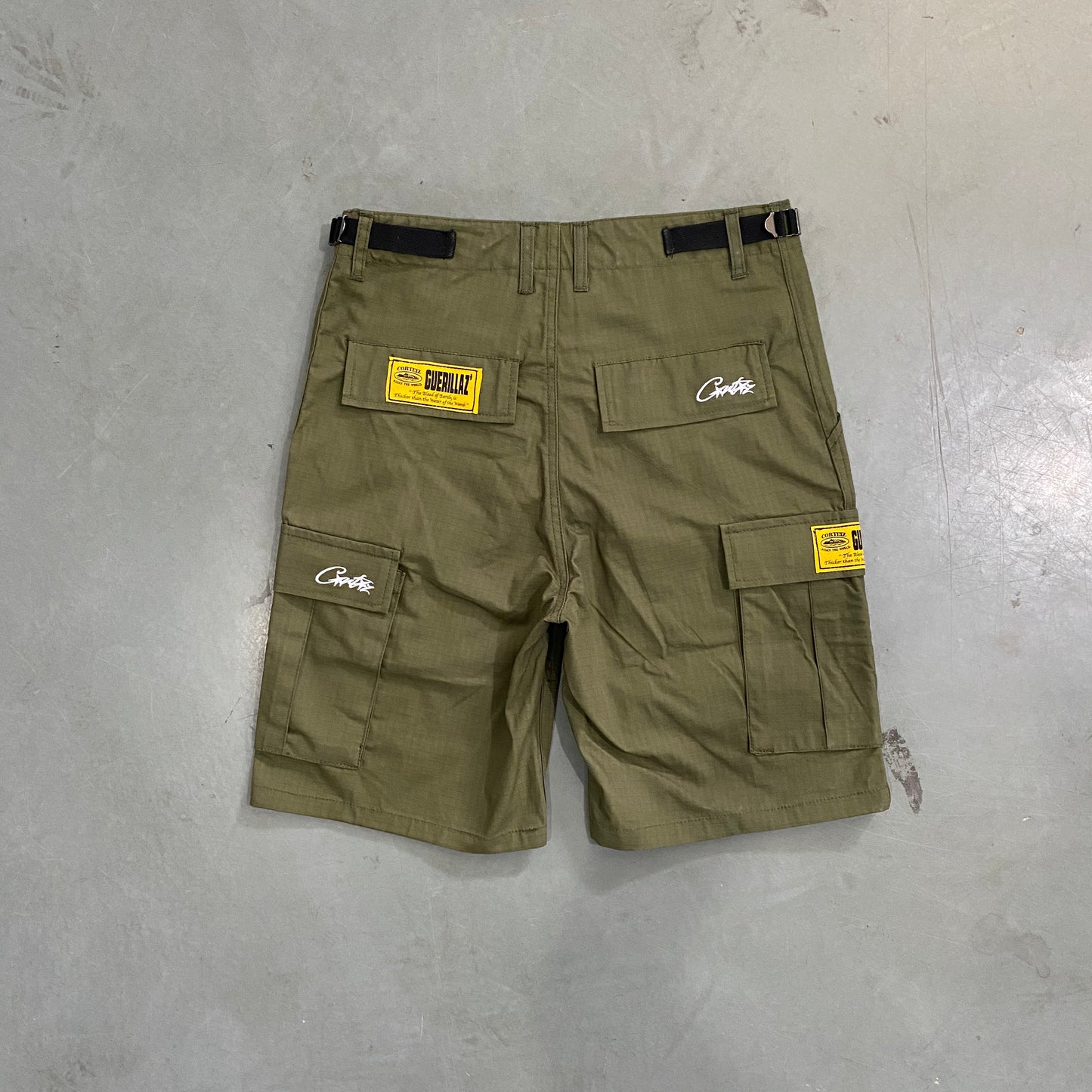 Corteiz Guerillaz 21' Cargo Shorts Khaki Green