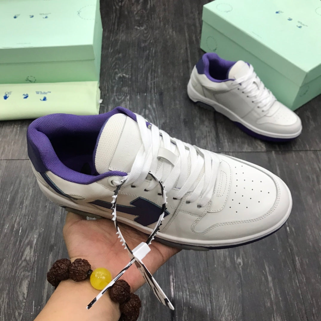 Off-White Out Of Office OOO Low Tops White Purple