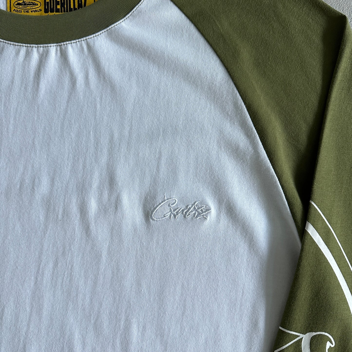 Corteiz Allstarz Raglan Longsleeve White Khaki