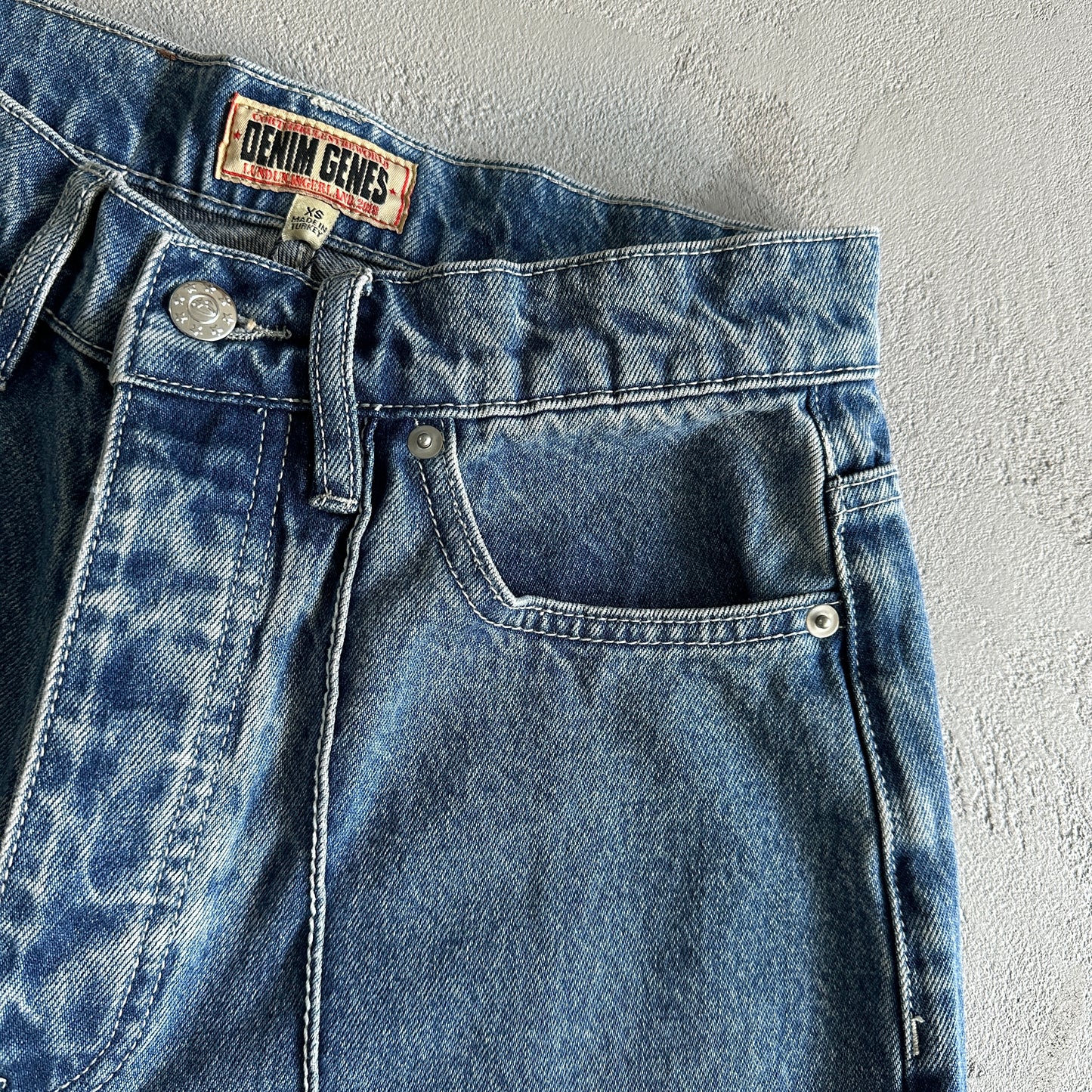 Corteiz C-Star Denim Short Jeans Washed Blue