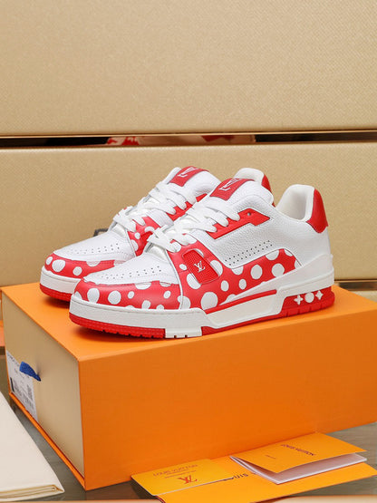 Louis Vuitton LV Trainer Yayoi Kusama White Red