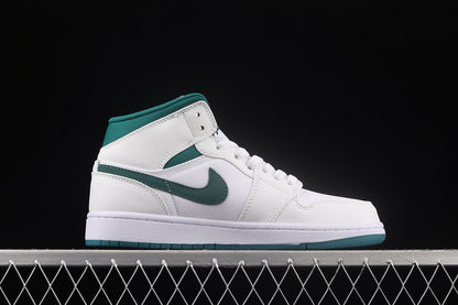 Jordan 1 Mid White Mystic Green