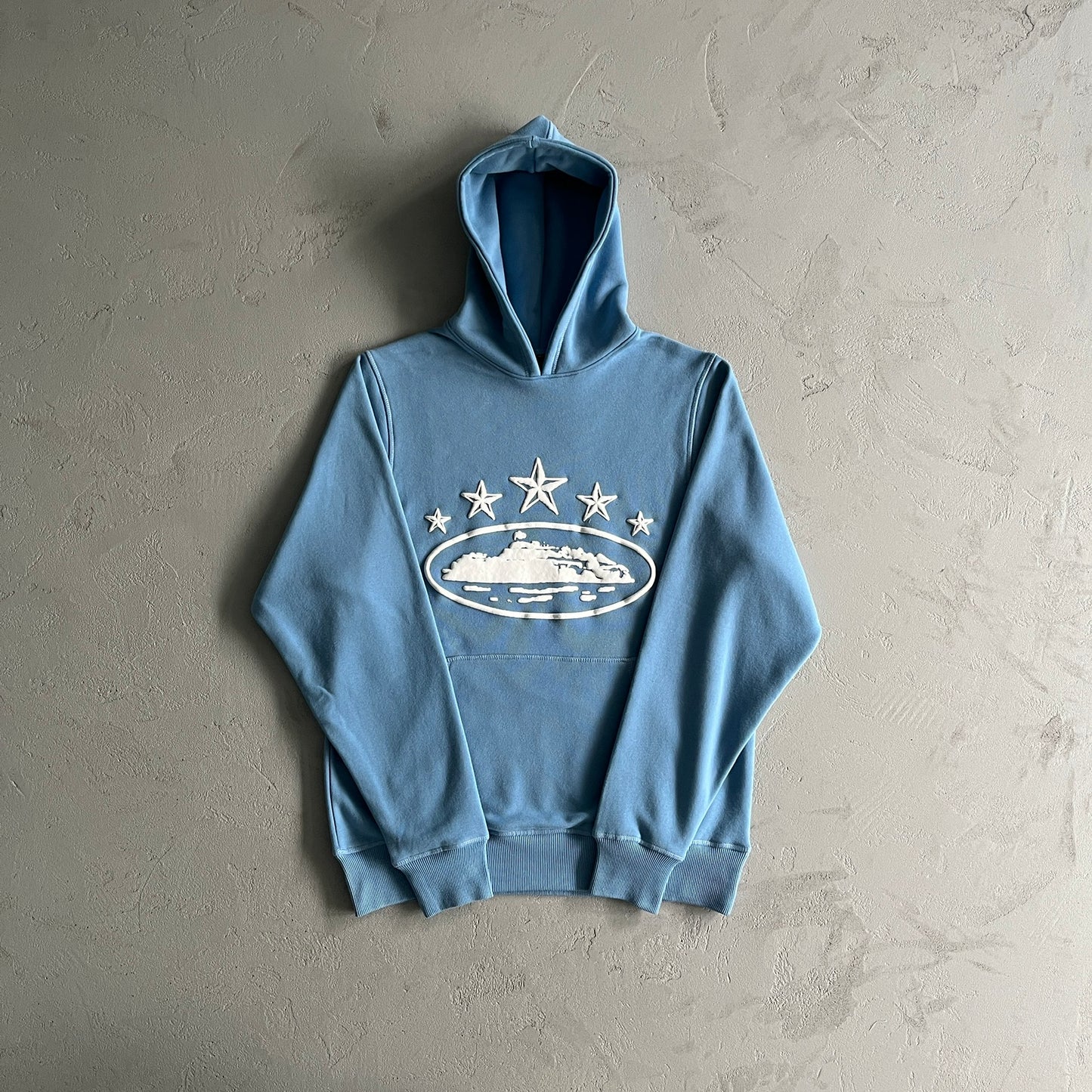 Corteiz 5 Starz Alcatraz Hoodie Baby Blue