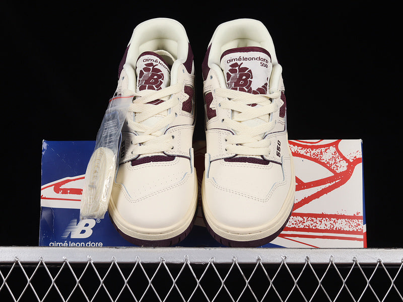 New Balance 550 Sea Salt Burgundy