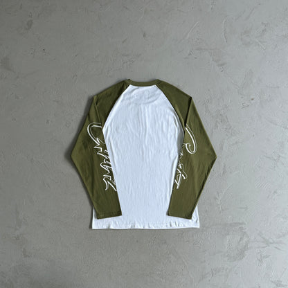 Corteiz Allstarz Raglan Longsleeve White Khaki