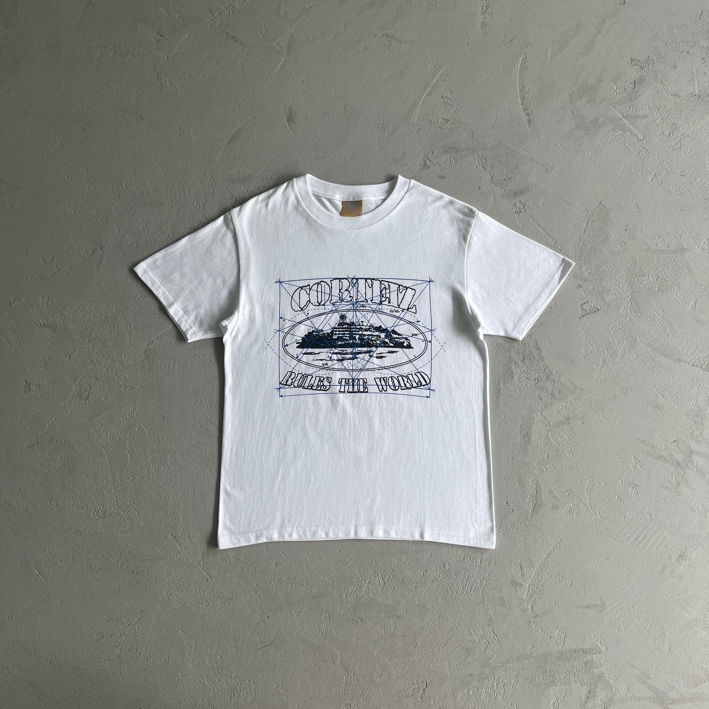 Corteiz Math Alcatraz Tee White