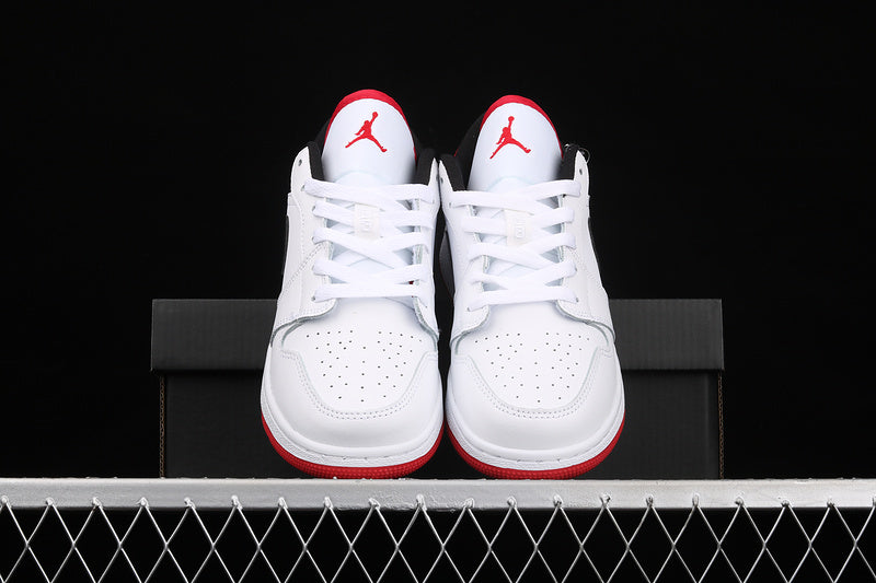 Jordan 1 Retro Low White University Red Black