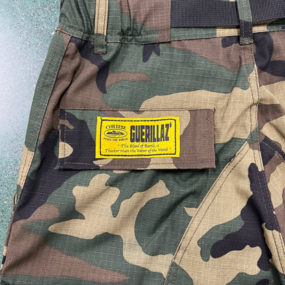 Corteiz Guerillaz Cargo Pants Woodland Camo