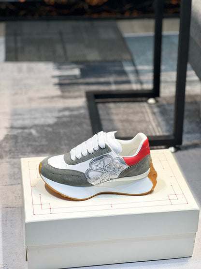 Alexander McQueen Sprint Runner Grey White Red