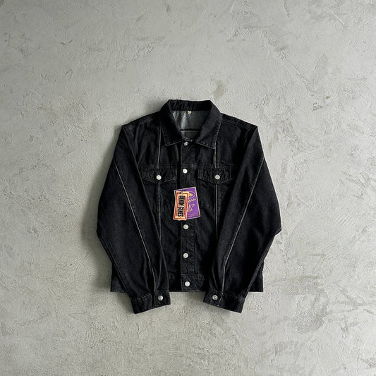 Corteiz C-Star Stitch-Down Denim Jacket Black