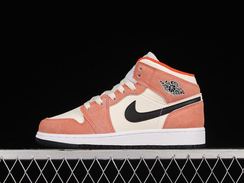 Jordan 1 Mid Orange Suede