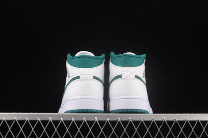 Jordan 1 Mid White Mystic Green