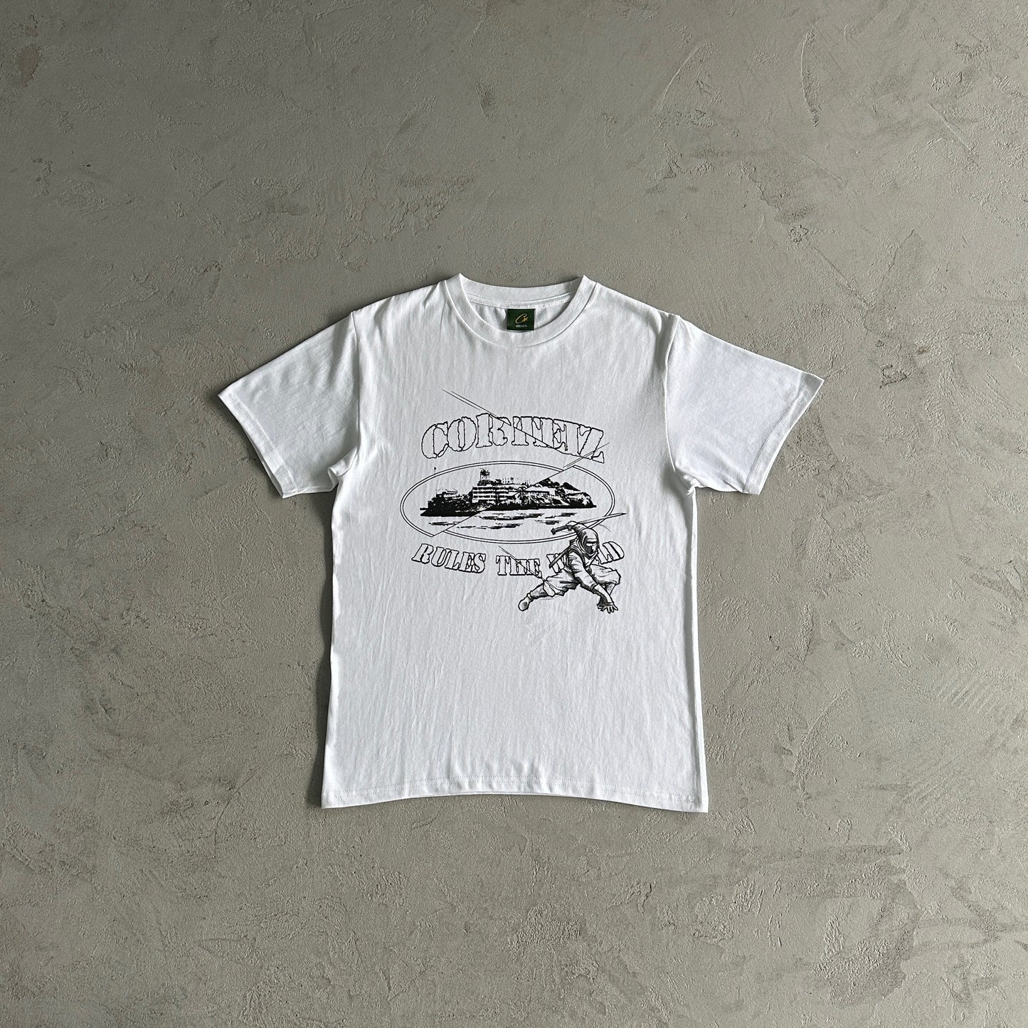 Corteiz Ninja Alcatraz Tee White