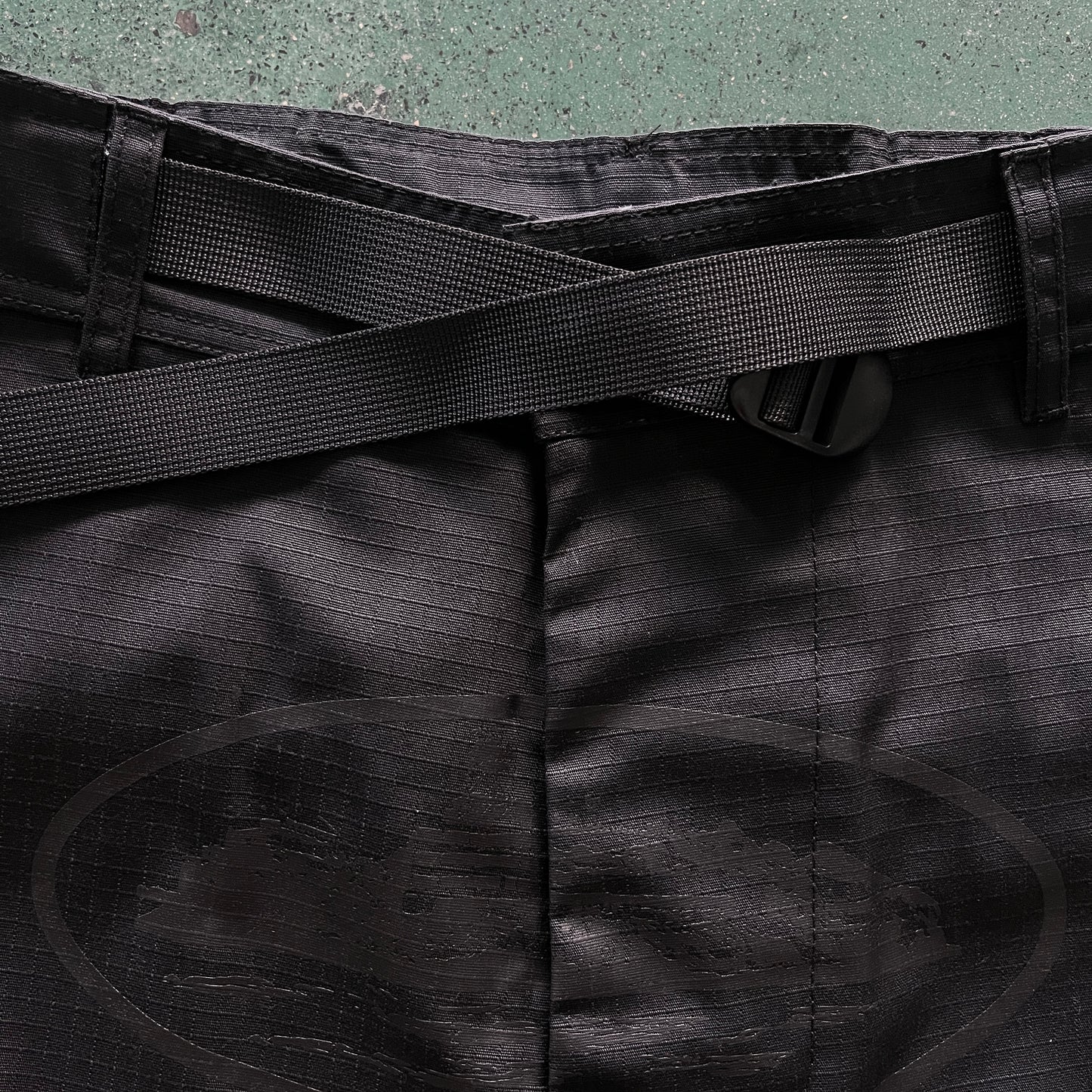 Corteiz Alcatraz Cargo Shorts Triple Black