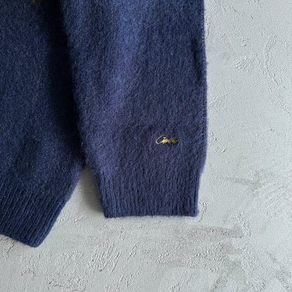 Corteiz C-Star Mohair Knit Sweater Navy