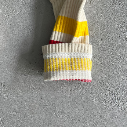 Corteiz Allstarz Socks Beige Red Yellow