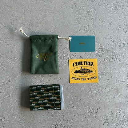 Corteiz VVS Leather Card Holder Green