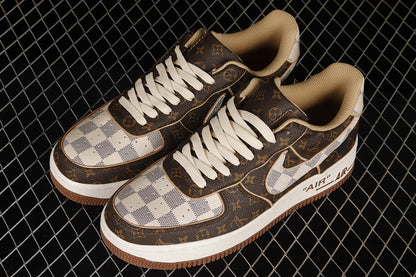 Nike Air Force 1 Low Louis Vuitton Monogram Brown Damier Azur