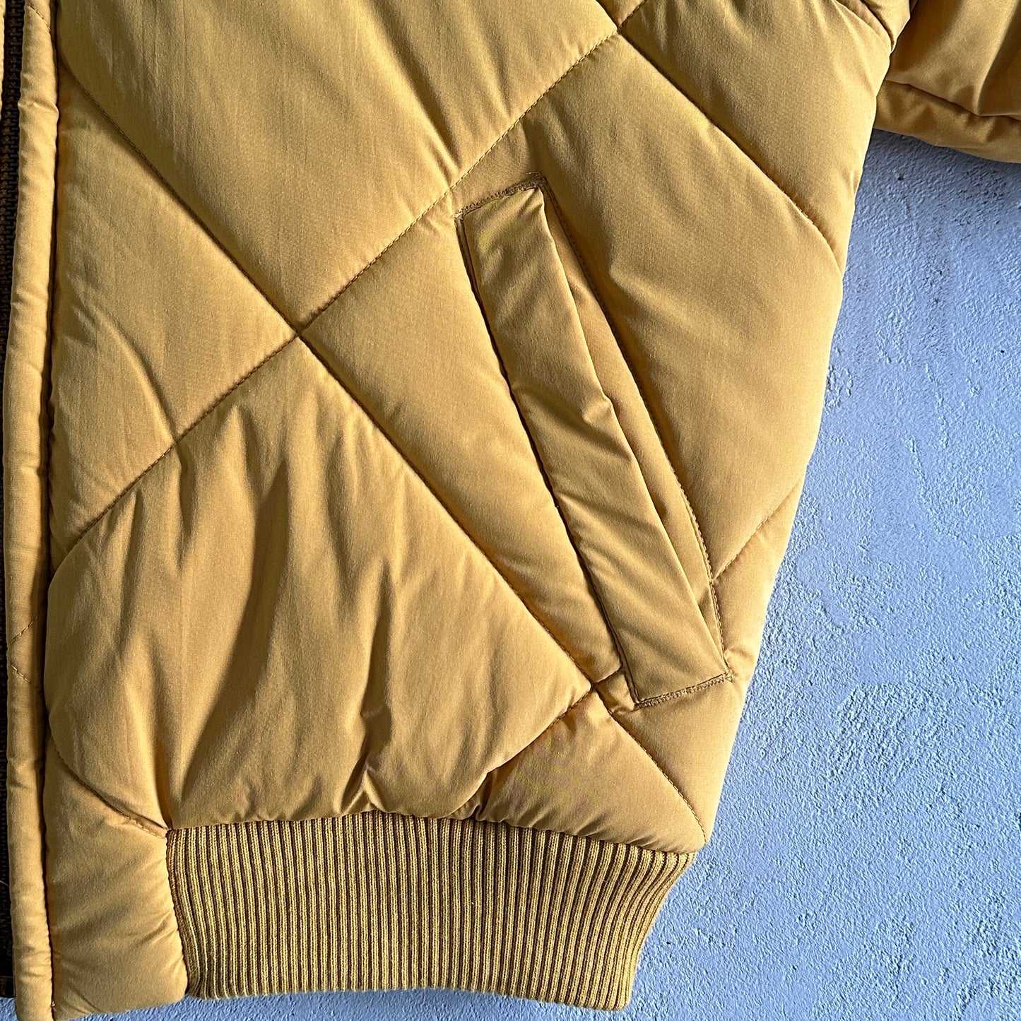 Corteiz Olde English Quilted Bomber Jacket Yellow