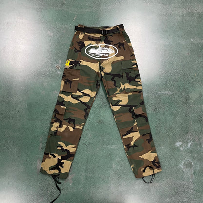 Corteiz Guerillaz Cargo Pants Woodland Camo