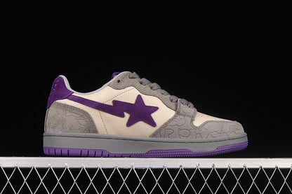 A Bathing Ape Court Sta Mist Grey Royal Purple