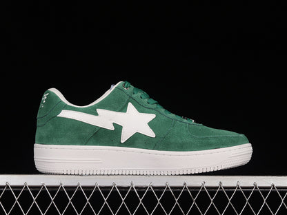 A Bathing Ape Bape Sta Low Green Suede