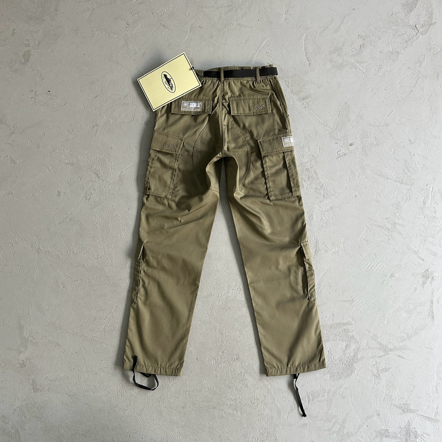 Corteiz Guerillaz Cargo Pants Tonal Khaki