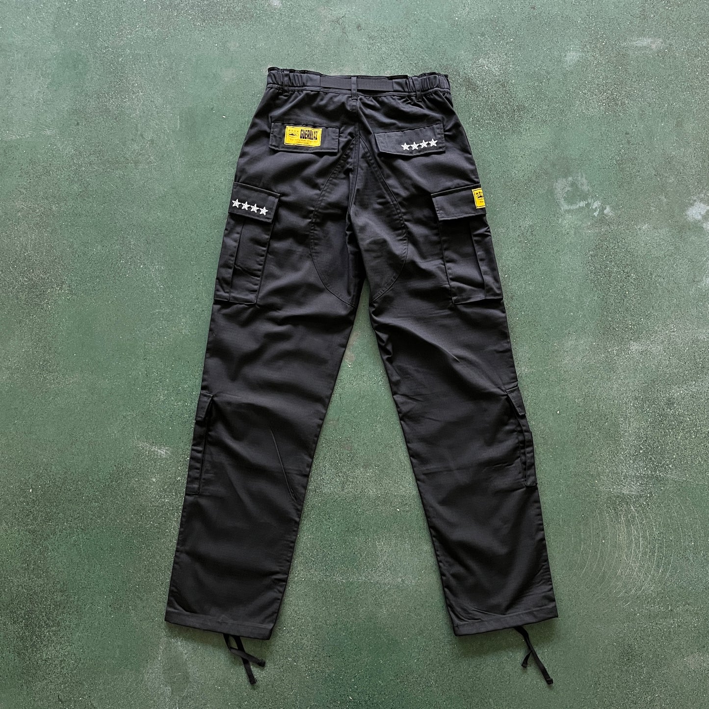 Corteiz 4Starz Special Edition Guerillaz Cargo Pants Black White