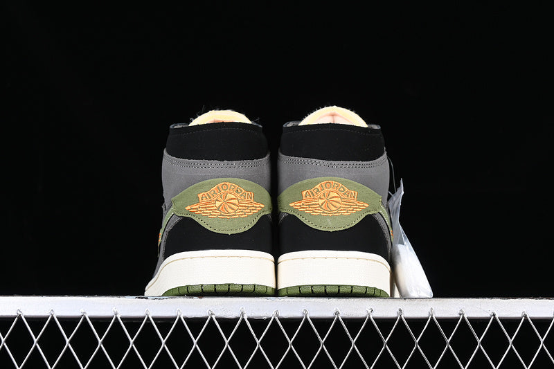 Jordan 1 Mid Craft Anthracite Light Olive