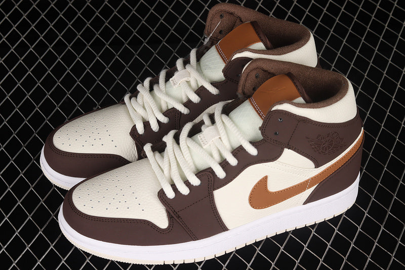 Jordan 1 Mid Brown Basalt Oatmeal