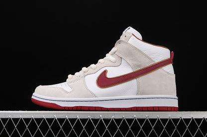 Nike SB Dunk High Sail Bright Crimson