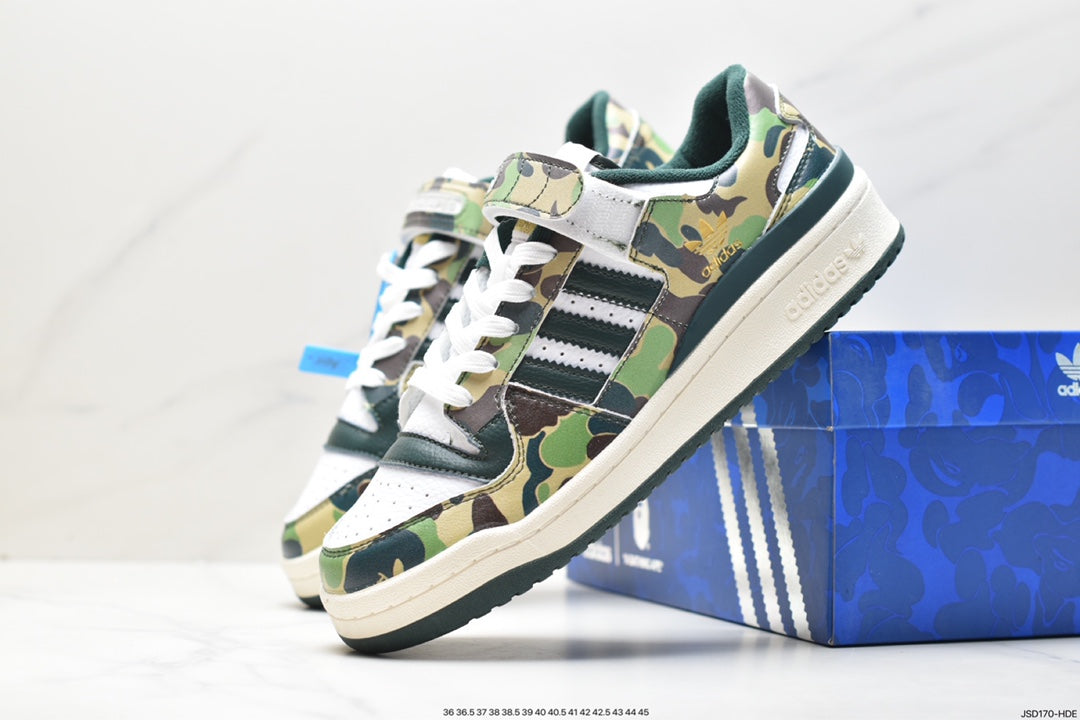 Adidas Forum 84 Low Bape 30th Anniversary Green Camo