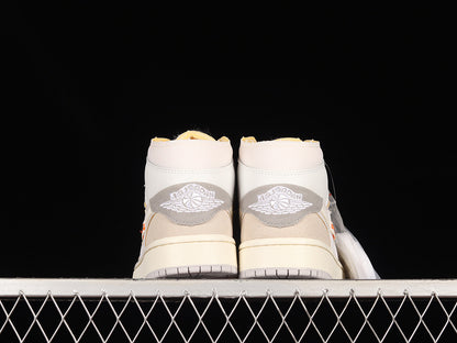 Jordan 1 Mid Craft Inside Out White Grey