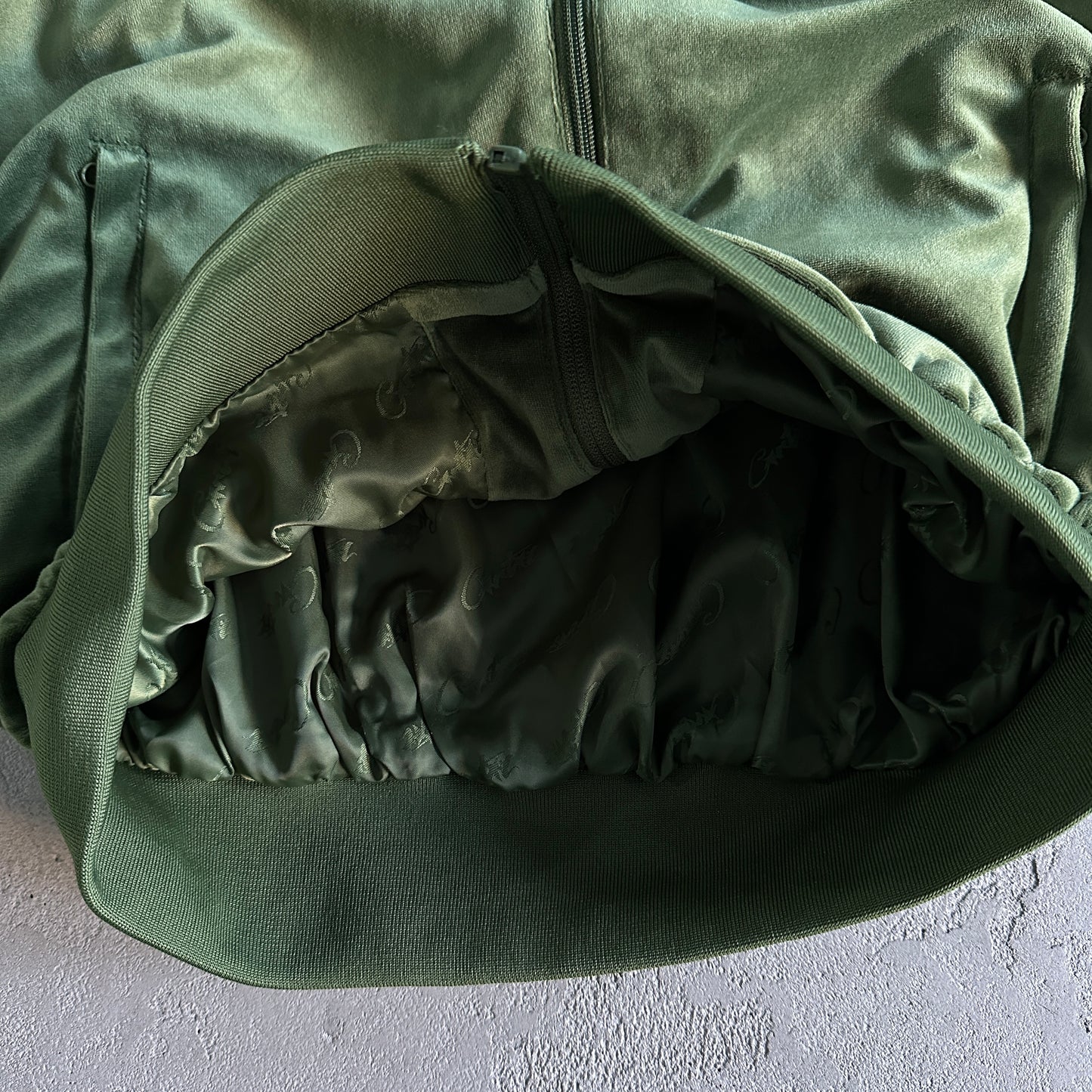 Corteiz VVS Velour Jacket Green