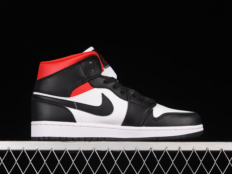 Jordan 1 Mid Gym Red Black White Panda