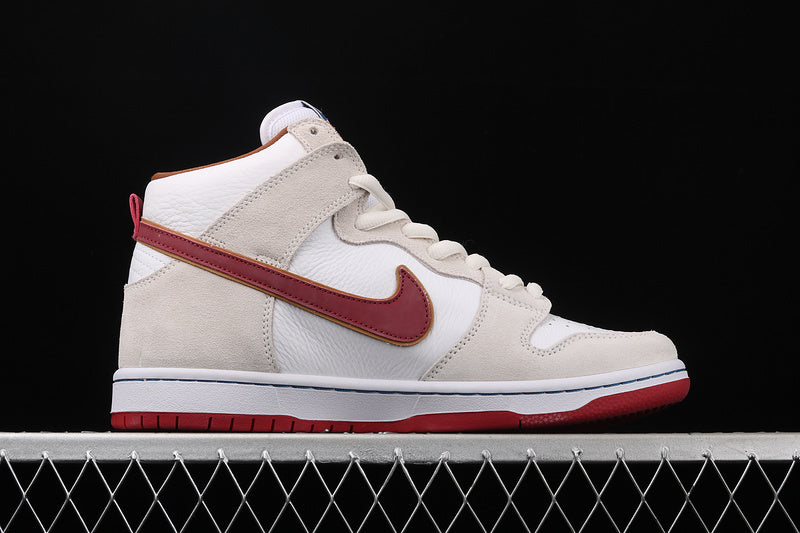 Nike SB Dunk High Sail Bright Crimson